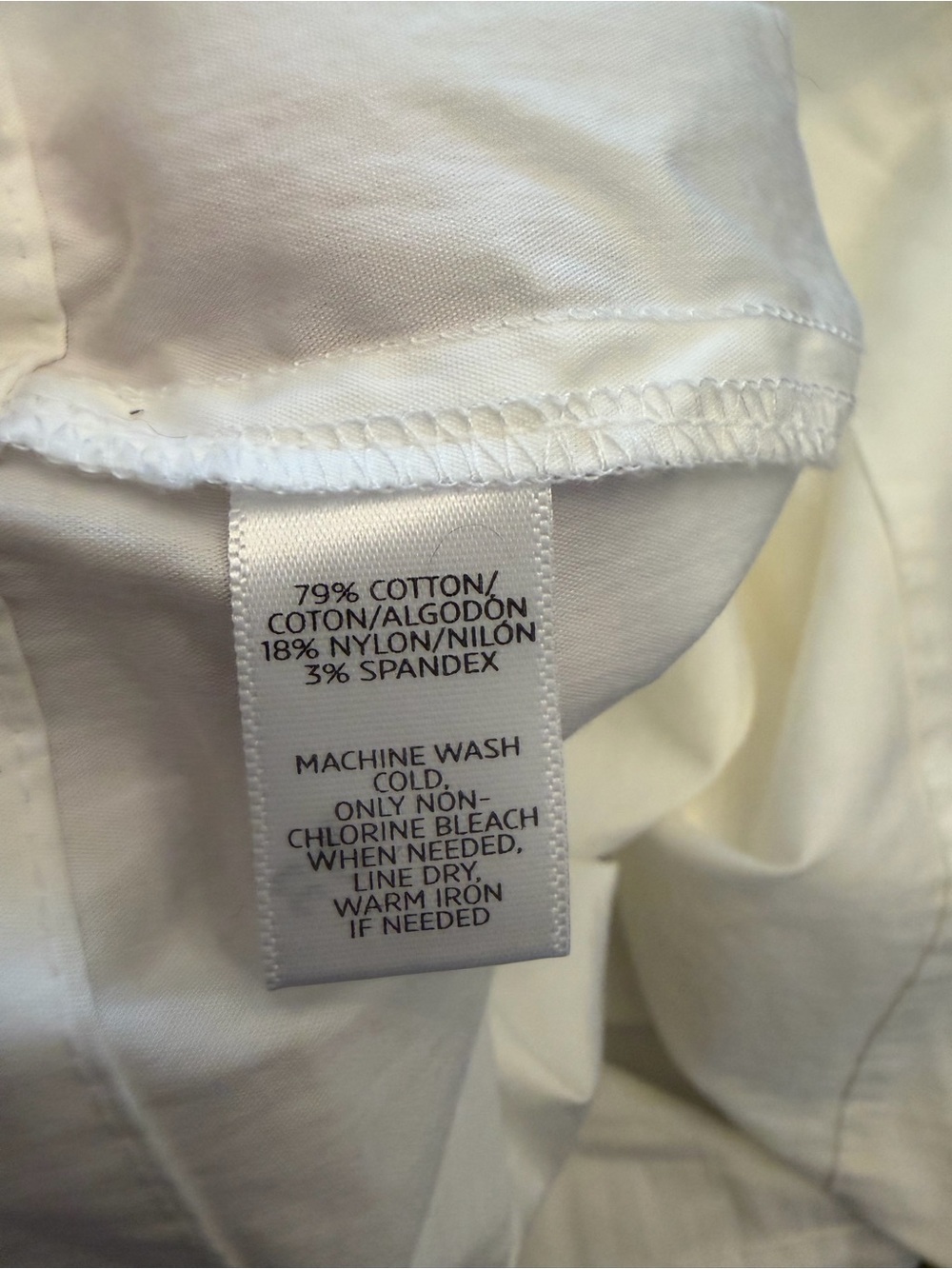 Ann Taylor Loft button back White Short Sleeve Crewneck Blouse. Women’s Large. - Picture 4 of 7
